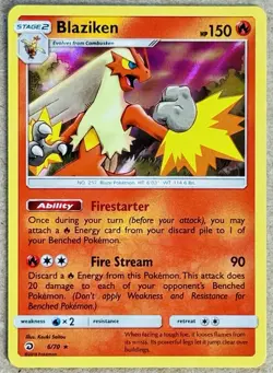 2018 POKEMON TCG BLAZIKEN RARE HOLO DRAGON MAJESTY 6/70 NM+ - Image 1