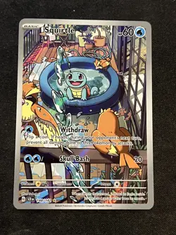 Pokemon TCG Squirtle 148/142 SV07 Stellar Crown Illustration Rare NM - Image 1