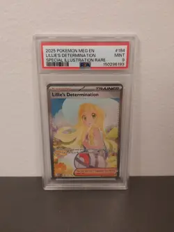 2025 POKEMON MEG EN 184 LILLIE'S DETERMINATION SPECIAL ILLUSTRATION RARE - PSA 9 - Image 1