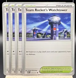 4x Team Rocket's Watchtower 210/217 Ascended Heroes Pokemon TCG Playset NM - Image 1