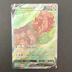 Pokemon Greedent V 257/264 Swsh08: Fusion Strike Alt Art Holo Full Art 2021 - Image 1