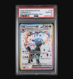 POKEMON UMBREON ex 2025 SV BLACK STAR PROMO PRE PREMIUM FIGURE COLL #176 PSA 10 - Image 3