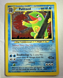 Pokemon TCG Politoed 08/75 - Neo Discovery Holo Rare LP - Image 1
