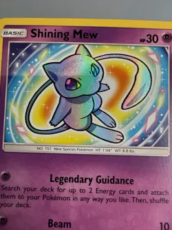 Pokemon Shining Mew 40/73 Shining Legends Holo Shiny Holo Rare HP 30 Basic - Image 1