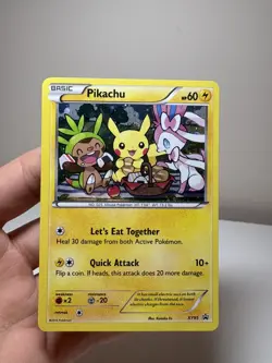 2016 Pokemon Pikachu XY95 Black Star Promo Holo Lets Eat Together NM - Image 1