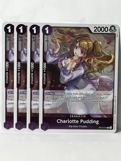 OP12-071 Charlotte Pudding (R) Legacy of the Master One Piece CCG x4 Playset - Image 1