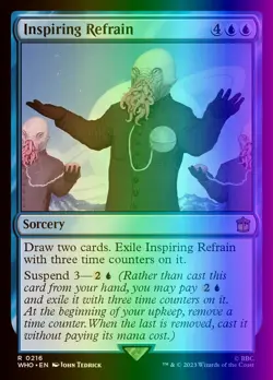 MTG Magic the Gathering Inspiring Refrain (216/1448) Doctor Who NM FOIL - Image 1