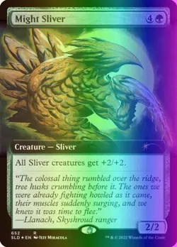 MTG Magic the Gathering Might Sliver (652/3004) Secret Lair Drop Series LP FOIL - Image 1