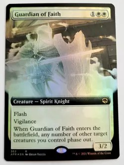 MTG Guardian of Faith Ext Art Foil - Adventures in the Forgotten Realms NM - Image 1