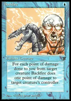 MTG Magic the Gathering Backfire (47/310) Legends LP - Image 1