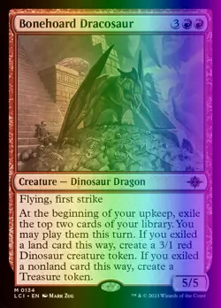 MTG Bonehoard Dracosaur (134/491) The Lost Caverns of Ixalan NM FOIL - Image 1