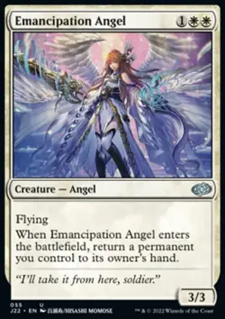 MTG Magic the Gathering Emancipation Angel (55/835) Jumpstart 2022 LP - Image 1