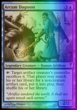 MTG Magic the Gathering Arcum Dagsson (27/155) Coldsnap MP FOIL - Image 1