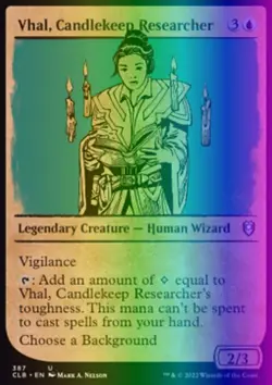 Vhal, Candlekeep Researcher (387/1080) CLB LP FOIL - Image 1