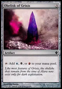 MTG Magic the Gathering Obelisk of Grixis (251/357) Commander 2013 LP - Image 1