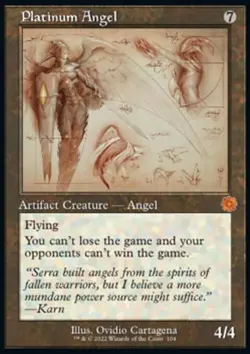 MTG Platinum Angel (104/126) The Brothers' War Retro Artifacts LP - Image 1
