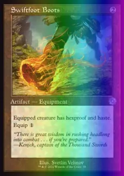 MTG Swiftfoot Boots (58/126) The Brothers' War Retro Artifacts NM FOIL - Image 1