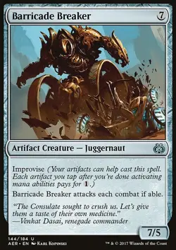 MTG Magic the Gathering Barricade Breaker (144/201) Aether Revolt NM - Image 1