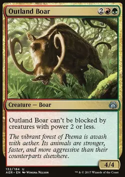 MTG Magic the Gathering Outland Boar (132/201) Aether Revolt NM - Image 1