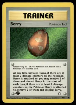 Pokemon Cards Berry 99/111 1ST EDITION Neo Genesis Common NM - Image 1
