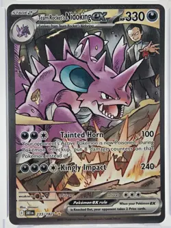 Team Rocket’s Nidoking EX #233/182 - 2025 Pokemon SV: Destined Rivals - NM - Image 2