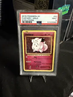 Pokemon XY Evolutions 2016 Clefairy Holo PSA 9 Mint Card 63/108 - Image 1