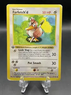 Pokemon Card - Farfetch'd Base Set (Shadowless) 27/102 Uncommon 1st Edition 1999 - Image 1