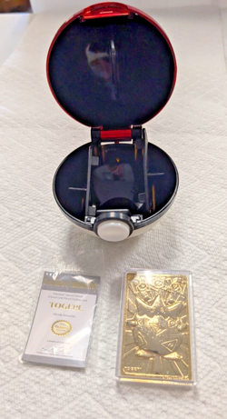 Set of Six (6) 23 K Gold-Plated Pokemon Trading Cards w/ Spheres Boxes COAs - Image 3