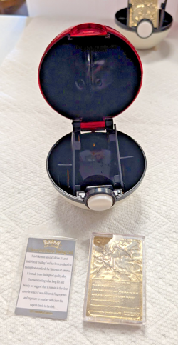 Set of Six (6) 23 K Gold-Plated Pokemon Trading Cards w/ Spheres Boxes COAs - Image 5