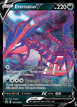 Pokemon Eternatus V (SWSH064/322) SWSH Black Star Promos LP HOLO - Image 1