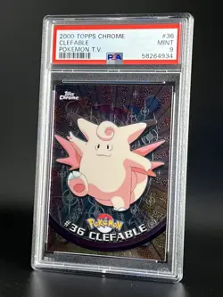2000 Pokemon Chrome #36 CLEFABLE Topps TV - PSA 9 !! . [ read ] - Image 1