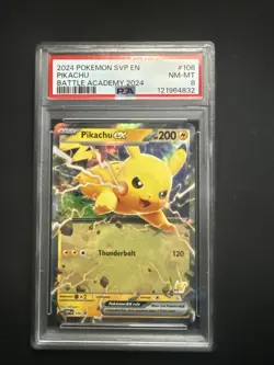 Pokemon Pikachu TCG Black Star Promo Card 106 PSA 8 Near Mint - Image 1
