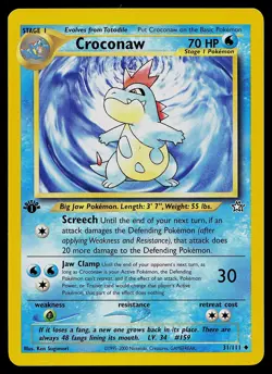 Pokemon Card - Croconaw 1st Edition Neo Genesis 31/111 Uncommon - Image 1