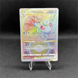 Pokemon Alolan Vulpix VSTAR Secret Rare Full Art Holo 197/195 Silver Tempest 24… - Image 1