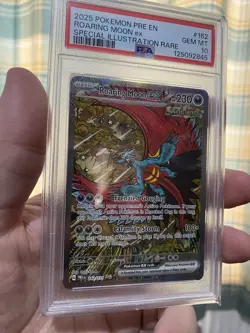 POKEMON PSA 10 2025 SV Prismatic Evolutions TCG Roaring Moon ex 162/131 SIR MINT - Image 2