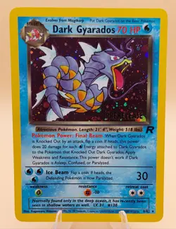 Dark Gyarados (Prerelease) Holo Rare Team Rocket 8/82 Pokemon Card - WOTC 1999 - Image 1