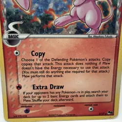 Pokemon TCG Mew Delta Species Holo Rare Basic 3/17 Psychic 2007 Flipped Back HP - Image 3