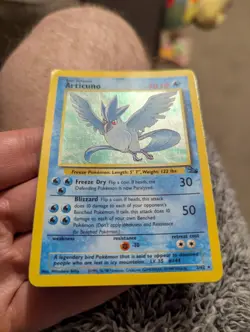 Pokemon TCG Articuno Fossil Holo Rare Card 2/62 card vintage - Image 1