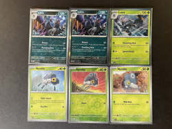Lokix (x3/1HOLO+1RevHOLO)+Nymble (x3/1RevHOLO) 6-card mixed Pokemon lot - PWE - Image 1
