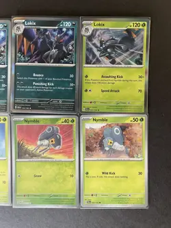 Lokix (x3/1HOLO+1RevHOLO)+Nymble (x3/1RevHOLO) 6-card mixed Pokemon lot - PWE - Image 4