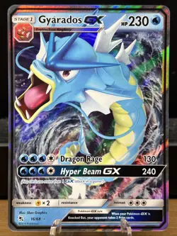 Gyarados GX - 16/68 - Pokemon Hidden Fates Sun & Moon Ultra Rare Card NM - Image 1