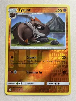Pokemon Card - Tyrunt - Reverse Holo - Uncommon (68/131) Forbidden Light NM - Image 1