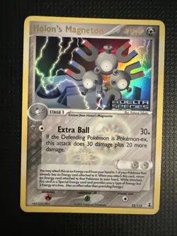 Pokemon Card - Holon's Magneton Delta Species 22/113 Rare Reverse Holo Stamped - Image 1