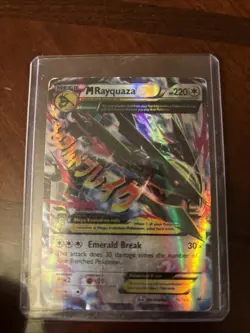 Pokemon TCG Mega-Rayquaza EX Roaring Skies Holo Rare Card 76/108 - Image 1
