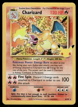Pokemon Cards Charizard 4/102 Celebrations NM - Image 1