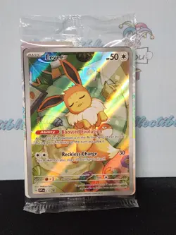 Pokemon Prismatic Black Star Promo Eevee Full Art Holo Trading Card - Image 2