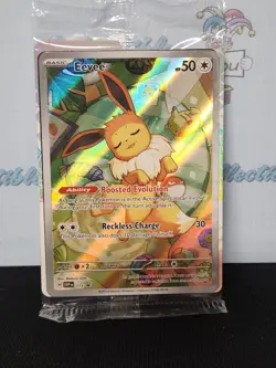 Pokemon Prismatic Black Star Promo Eevee Full Art Holo Trading Card - Image 4