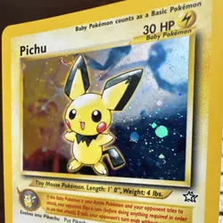 Pichu 12/111 Neo Genesis Holo Rare Unlimited 30 HP Pokemon Card 2000 - Image 3