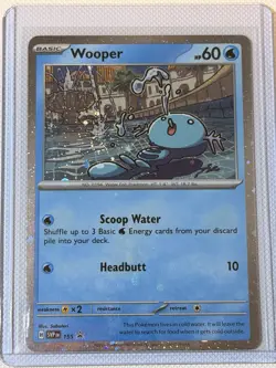 3 SWIRLS 🌀 Wooper Cosmos Holo Black Star Promo - SVP155 Pokemon Card NM - Image 1