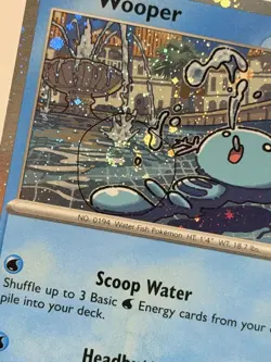 3 SWIRLS 🌀 Wooper Cosmos Holo Black Star Promo - SVP155 Pokemon Card NM - Image 2